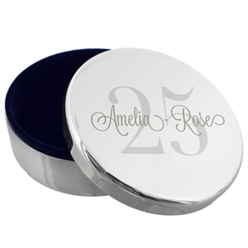 Personalised Big Age Round Trinket Box