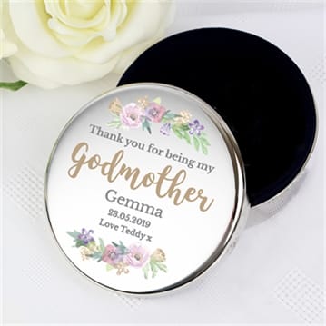 Personalised Godmother Small Trinket Box