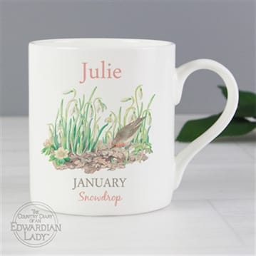 Personalised Flower Of The Month Mug