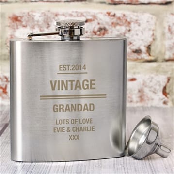 Personalised Any Message Stainless Steel Hip Flask