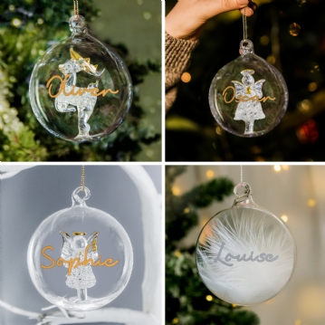 Personalised Glass Christmas Bauble