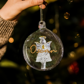 Personalised Glass Christmas Bauble