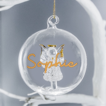 Personalised Glass Christmas Bauble