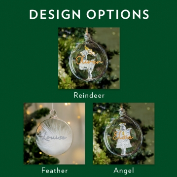 Personalised Glass Christmas Bauble