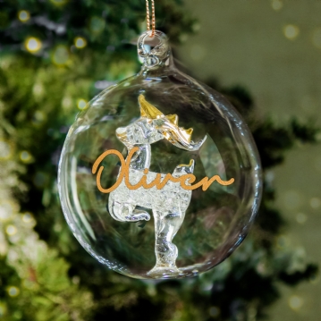 Personalised Glass Christmas Bauble