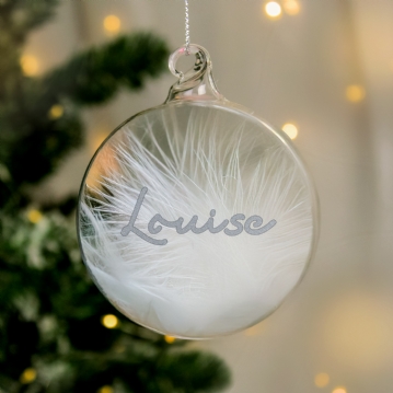 Personalised Glass Christmas Bauble