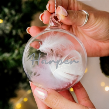 Personalised Glass Christmas Bauble
