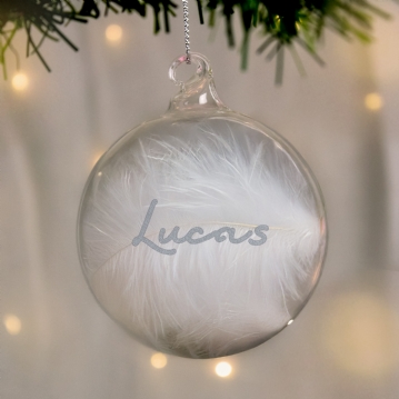 Personalised Glass Christmas Bauble