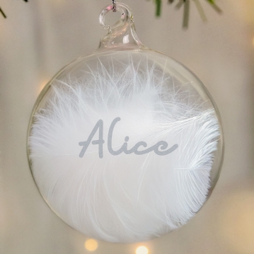Personalised Glass Christmas Bauble