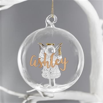 Personalised Glass Christmas Bauble