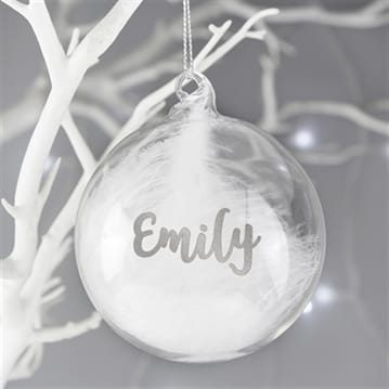 Personalised Glass Christmas Bauble