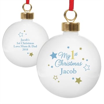 Personalised 'My 1st Christmas' Bauble