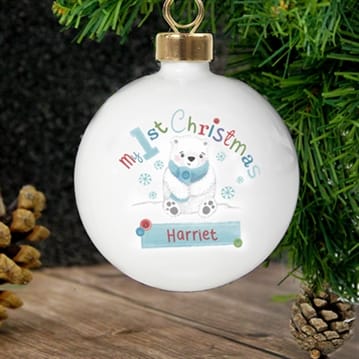 Personalised 'My 1st Christmas' Bauble