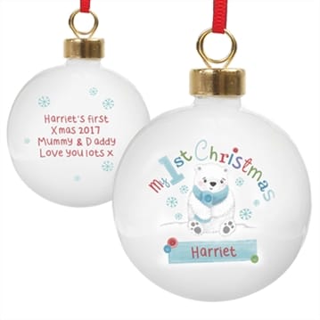 Personalised 'My 1st Christmas' Bauble