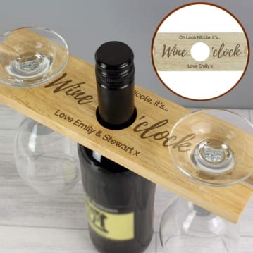 Personalised Wine Glass & Bottle Butler