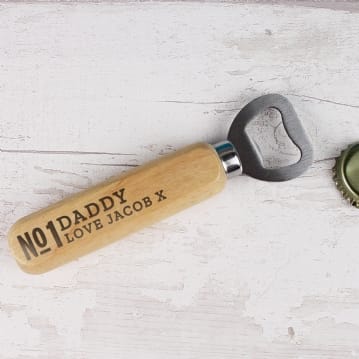 Personalised No 1 Wooden Bottle Opener