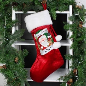 Personalised Red Christmas Santa Stocking