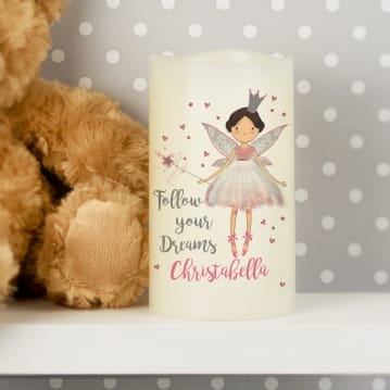 Personalised Fairy Princess LED Candle