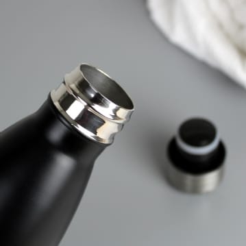 Personalised Reusable Black Metal Bottle