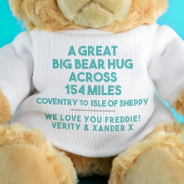 Personalised Distance Bear Hug Teddy