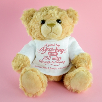 Personalised Distance Bear Hug Teddy