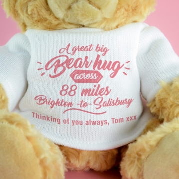 Personalised Distance Bear Hug Teddy