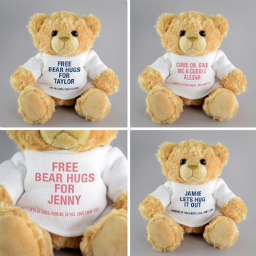 Personalised Hug and Cuddle Bears