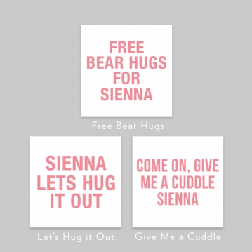 Personalised Hug and Cuddle Bears