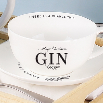 Gin Personalised Teacup & Saucer