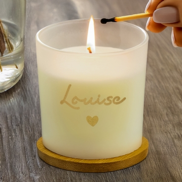 Personalised Gold Name Scented Jar Candle