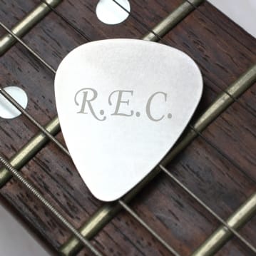 Personalised Initials Silver Plectrum