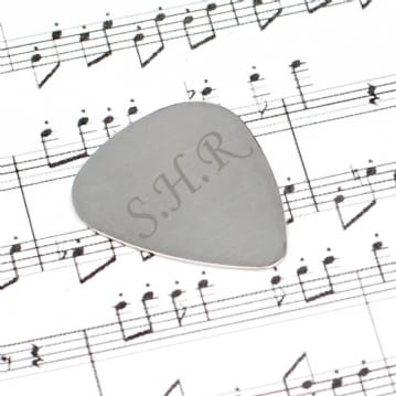 Personalised Initials Silver Plectrum