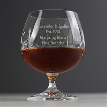 Small Crystal Personalised Brandy Glass