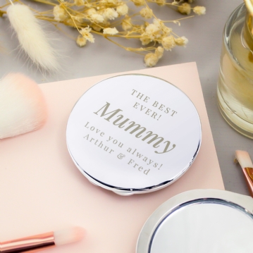 Engraved Big Role Compact Mirror