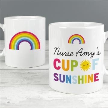 Personalised Rainbow Cup of Sunshine Mug