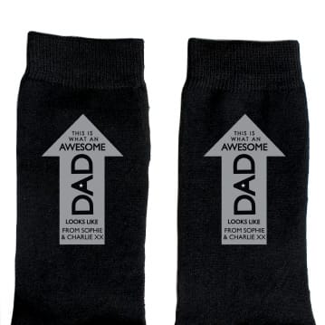 Personalised Awesome Dad Men's Socks