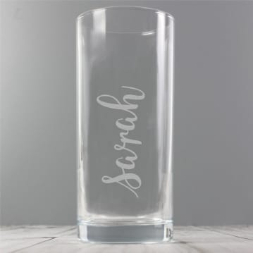 Personalised Engraved Hi Ball Glass with Name