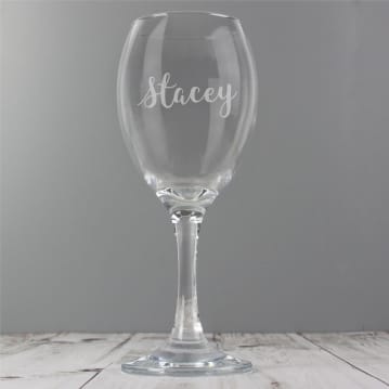 Personalised Engraved Wine Glass with Name