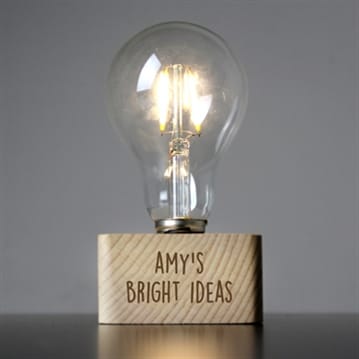 Personalised LED Bulb Table Lamps