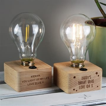 Personalised LED Bulb Table Lamps