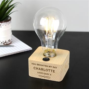 Personalised LED Bulb Table Lamps