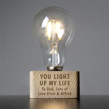 Personalised LED Bulb Table Lamps