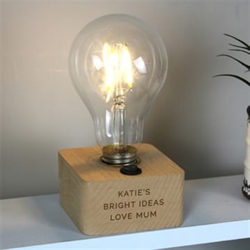 Personalised LED Bulb Table Lamps