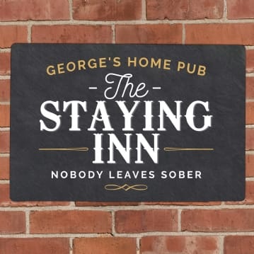 Personalised Staying Inn Metal Sign