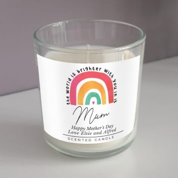 Personalised You Make The World Brighter Candle