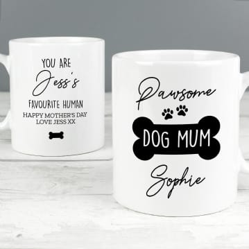 Personalised Pawsome Dog Mum Mug
