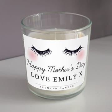 Personalised Eyelashes Scented Jar Candle