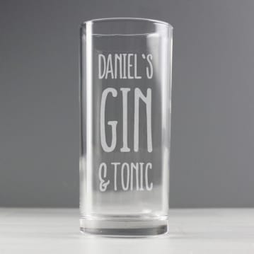 Personalised Gin & Tonic Hi Ball Glass