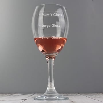 Personalised Measures Wine Glass