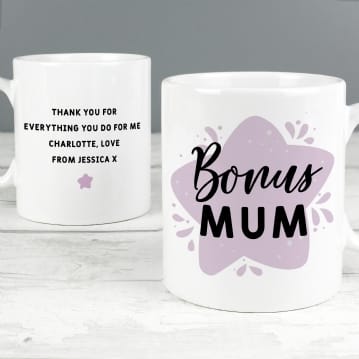 Personalised To My Bonus Mum Mug